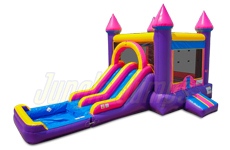 Inflatable Pink Double Lane Combo with Pool CO-1613 image 1