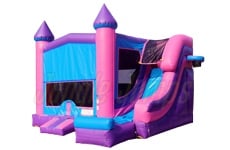 Inflatable Pink Purple Module Castle Side Slide Combo CO-1475 image 1