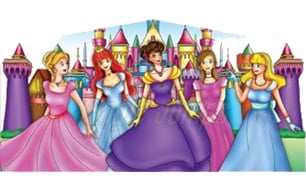 Inflatable Princess Bounce House Banner 2 B1031 image 1
