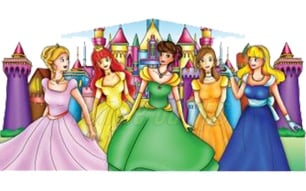 Inflatable Princess Bounce House Banner 3 B1032 image 1