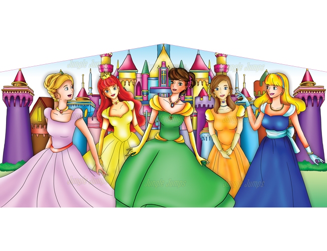 Inflatable Princess Bounce House Banner 3 B1032 image 3