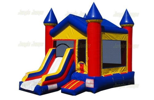 Inflatable Red & Blue V-Roof Castle Combo CO-1482 image 3