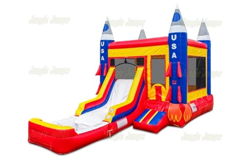 Inflatable Rocket Ship Combo with Pool CO-4025 image 3