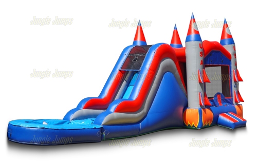 Inflatable Rocketship Combo with Pool CO-1214 image 3