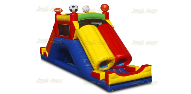 Inflatable Skybound Obstacle with Double Slide IN-1153 image 6