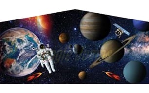 Inflatable Space Bounce House Banner B1033 image 1