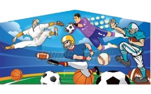 Inflatable Sports Bounce House Banner 2 B1035 image 1