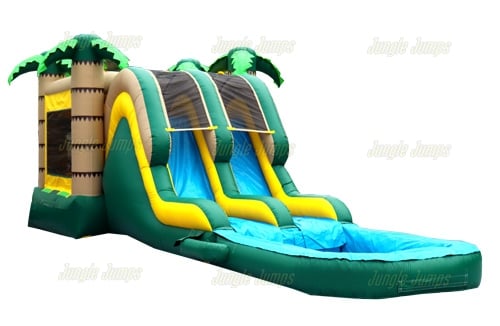 Inflatable Tropical Double Lane Combo with Pool CO-1460 image 5