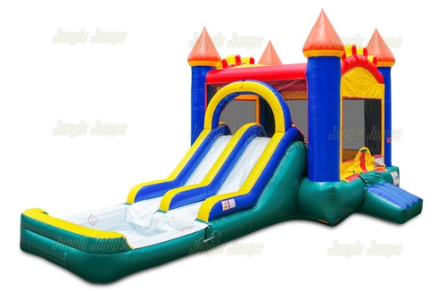 Inflatable Wet N Dry Double Lane Castle CO-1193 image 3
