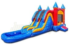 Inflatable Wet N Dry Marble Double Lane Combo CO-1604 image 1