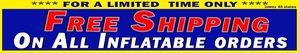Free Shipping on all inflatables orders